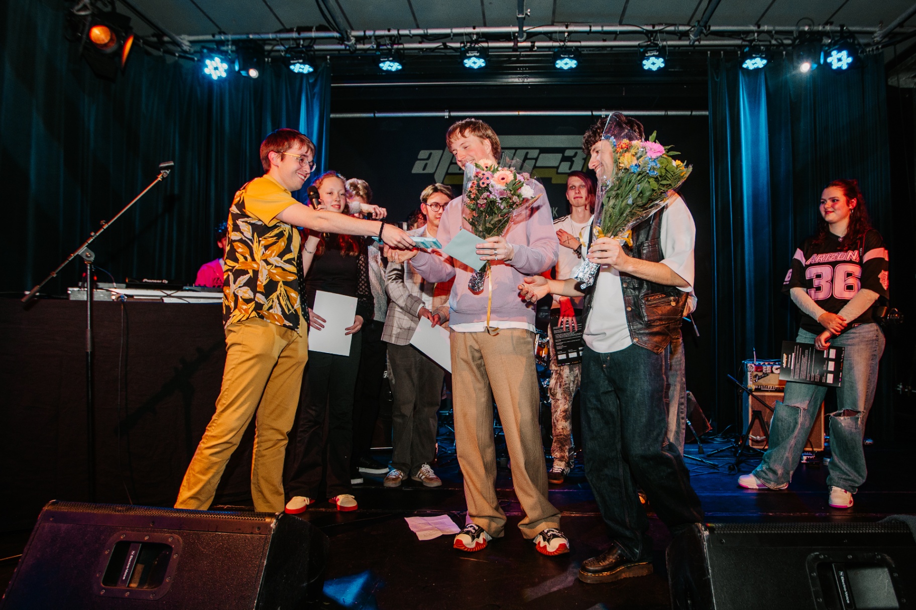 Afslag-3 moment op het podium